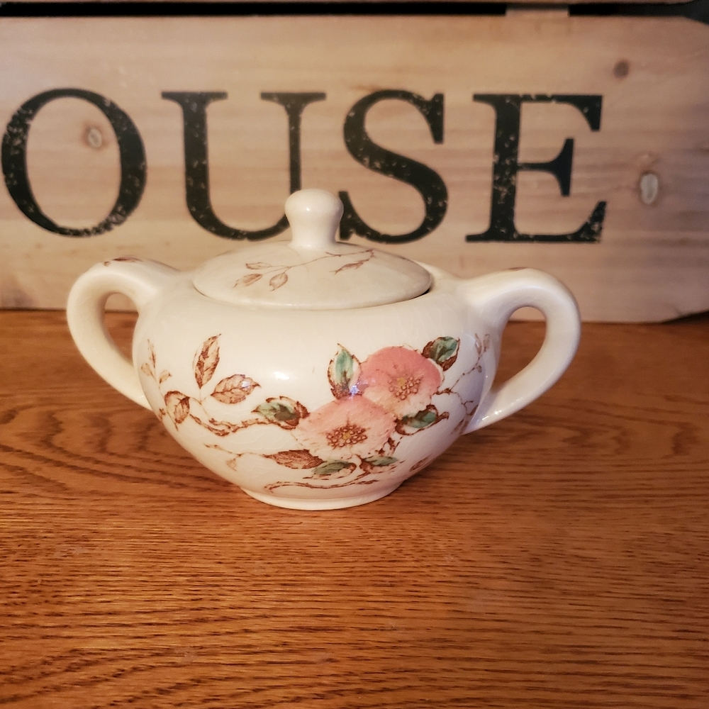 Nasco Vintage Springtime Floral Sugar Bowl
